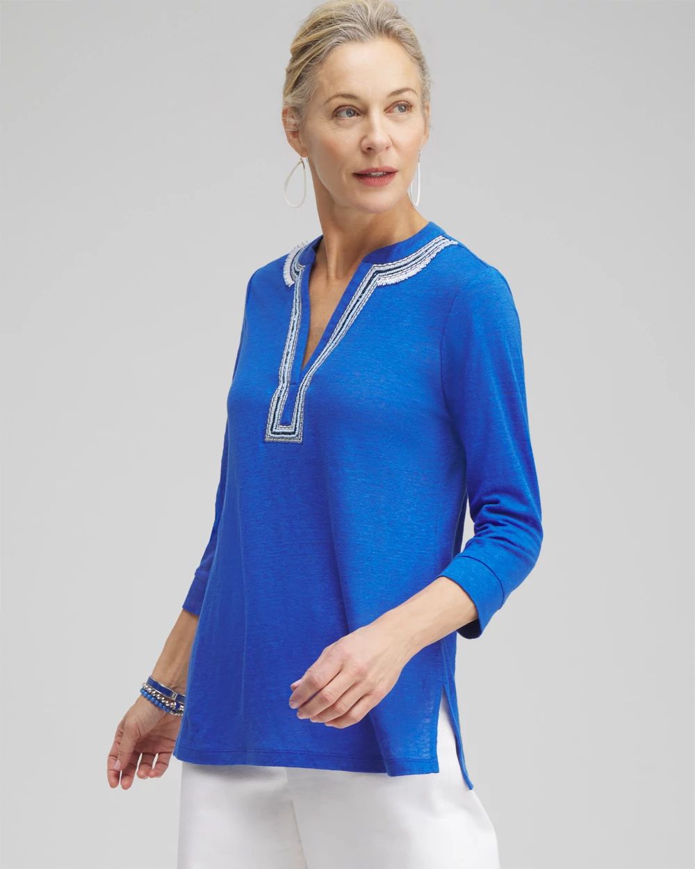 Linen Embellished Tunic | Chico's